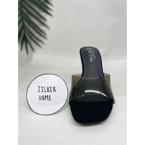 Wild Pair Women's Luuna Slide Dress Sandals - Black 8.5W - Picture 3 of 7